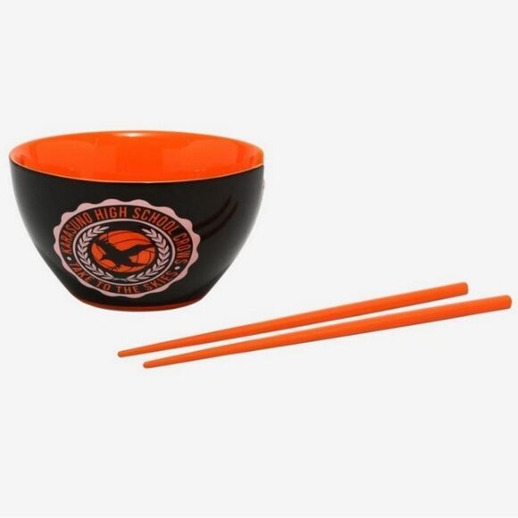 Haikyu!! Karasuno Logo Ramen Bowl with Chopsticks - Picture 1 of 2